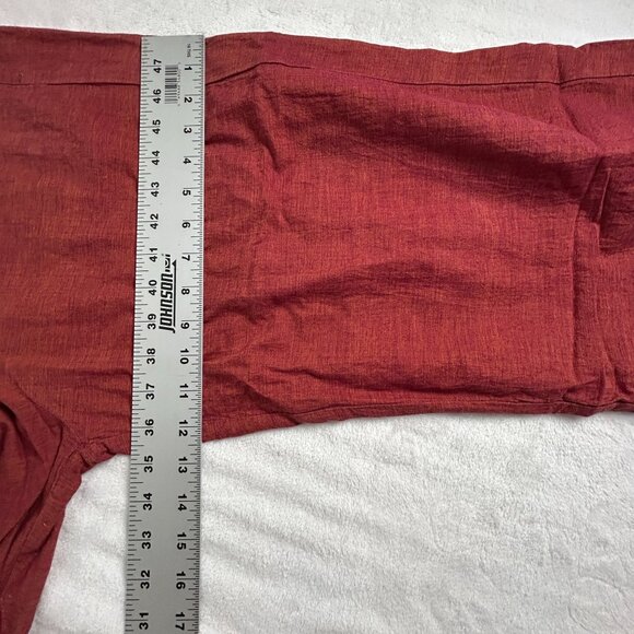 CP Shades Womens Red Wide-Leg Cropped Pants Small Pull-On Elastic Waist Pockets - Picture 10 of 11